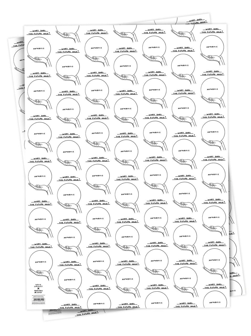 Future Hold Arthritis David Shrigley Wrapping Paper from penny black