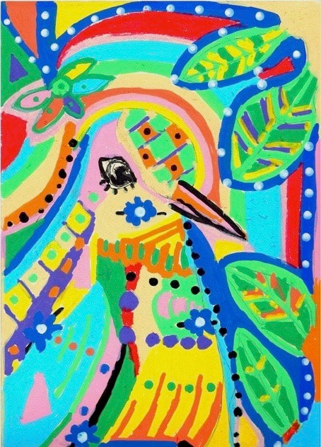Bird of Joy Rainbow Art Card