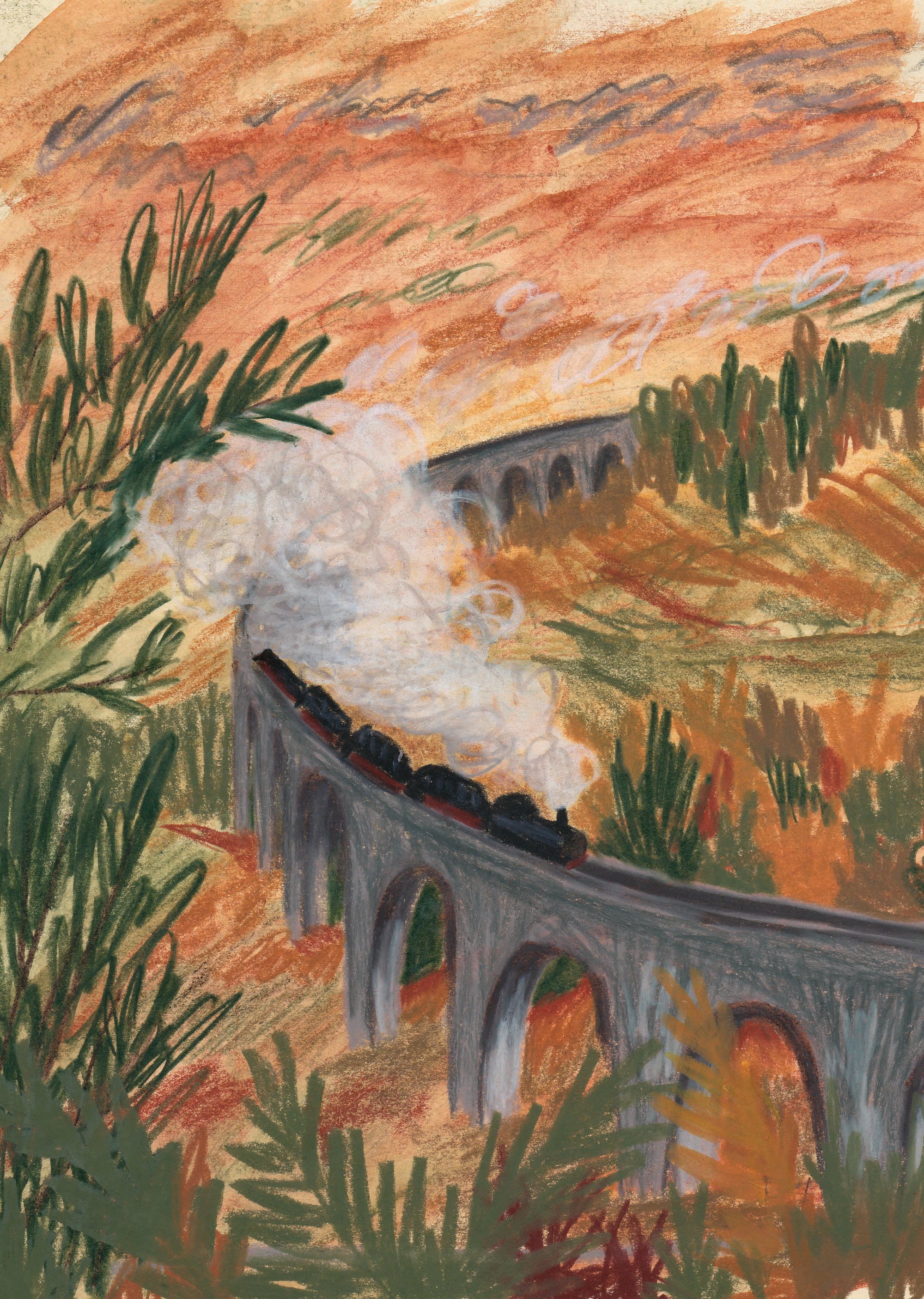 Glenfinnan Viaduct Scottish Landscape Art Card by joy jen at penny black