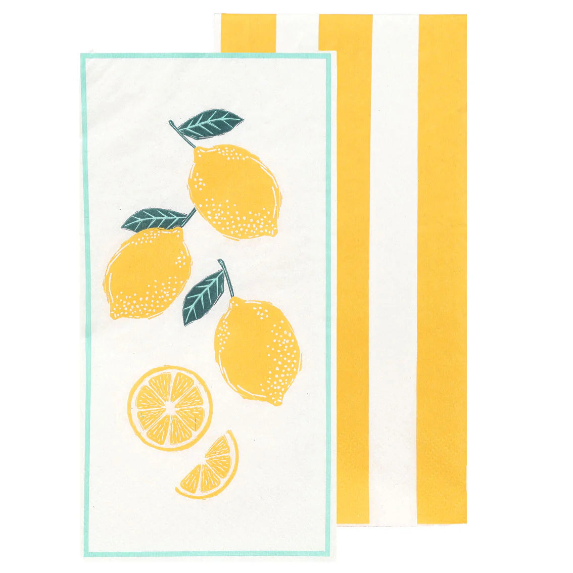 Lemon Long Lunch Paper Napkins 16 Pack By Penny Black