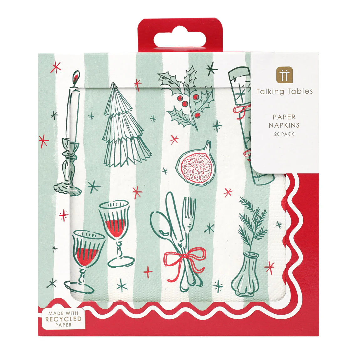Bon Noel Christmas Paper Napkins 20 Pk By Penny Black