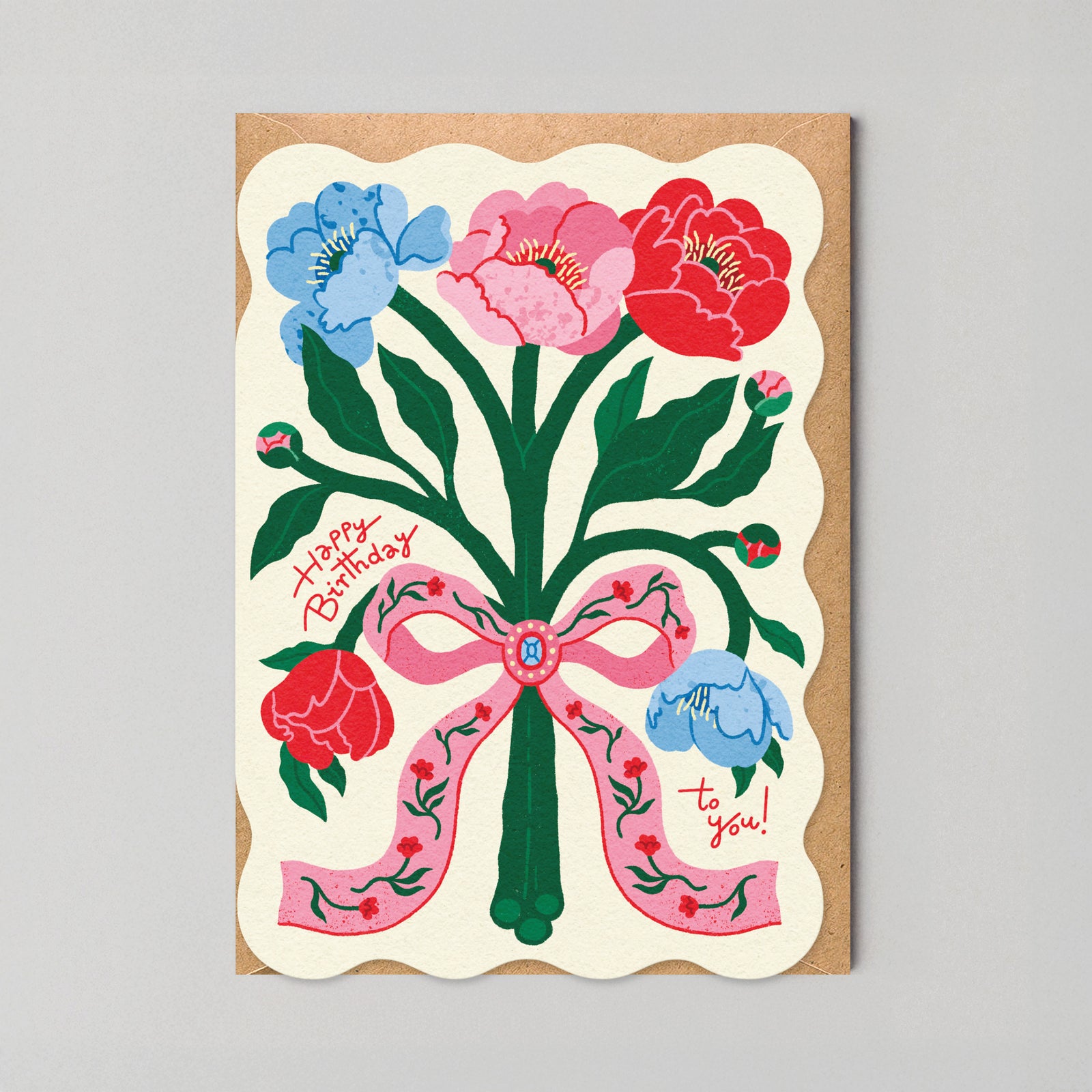 Bunch Of Peonies Happy Birthday To You Card By Penny Black