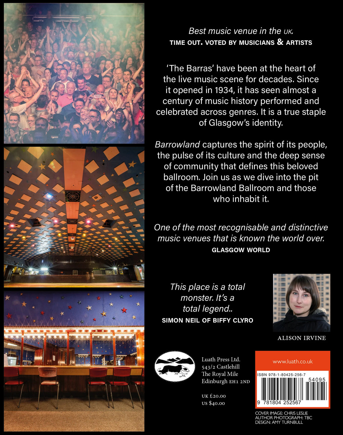 Barrowland - The Inside Story Of Glasgow’s Beloved Ballroom Book By Penny Black