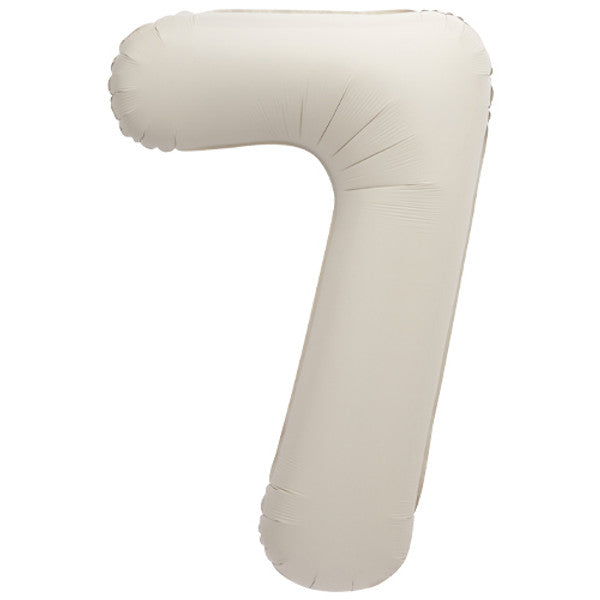 Large 34&quot; Number Foil Balloon number 7 matt nude - penny Black