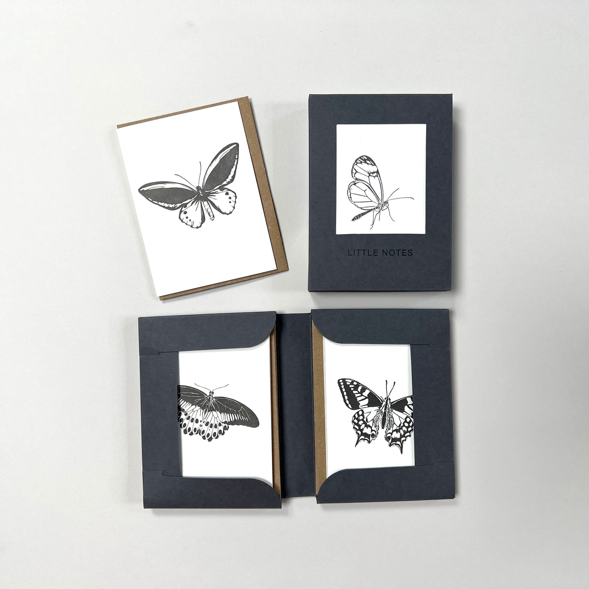 Butterflies Little Letterpress Notecard Boxset