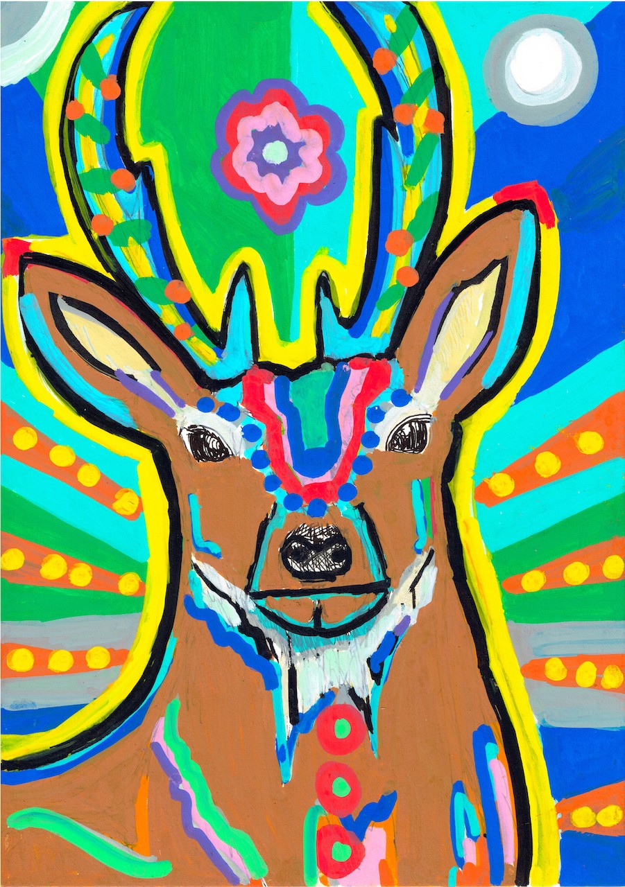 Buck of Life Rainbow Art Card