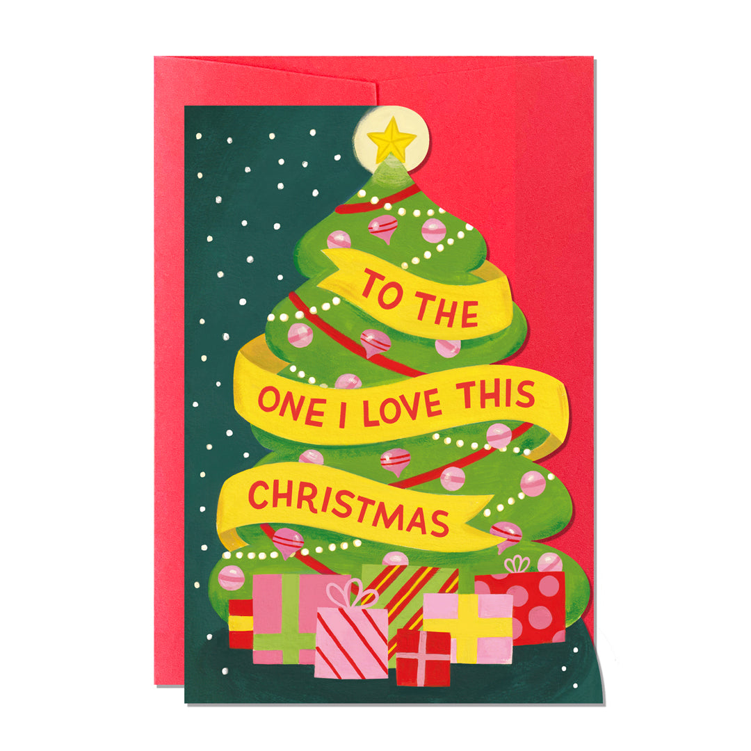 To The One I Love This Christmas Retro Tree Card By Penny Black