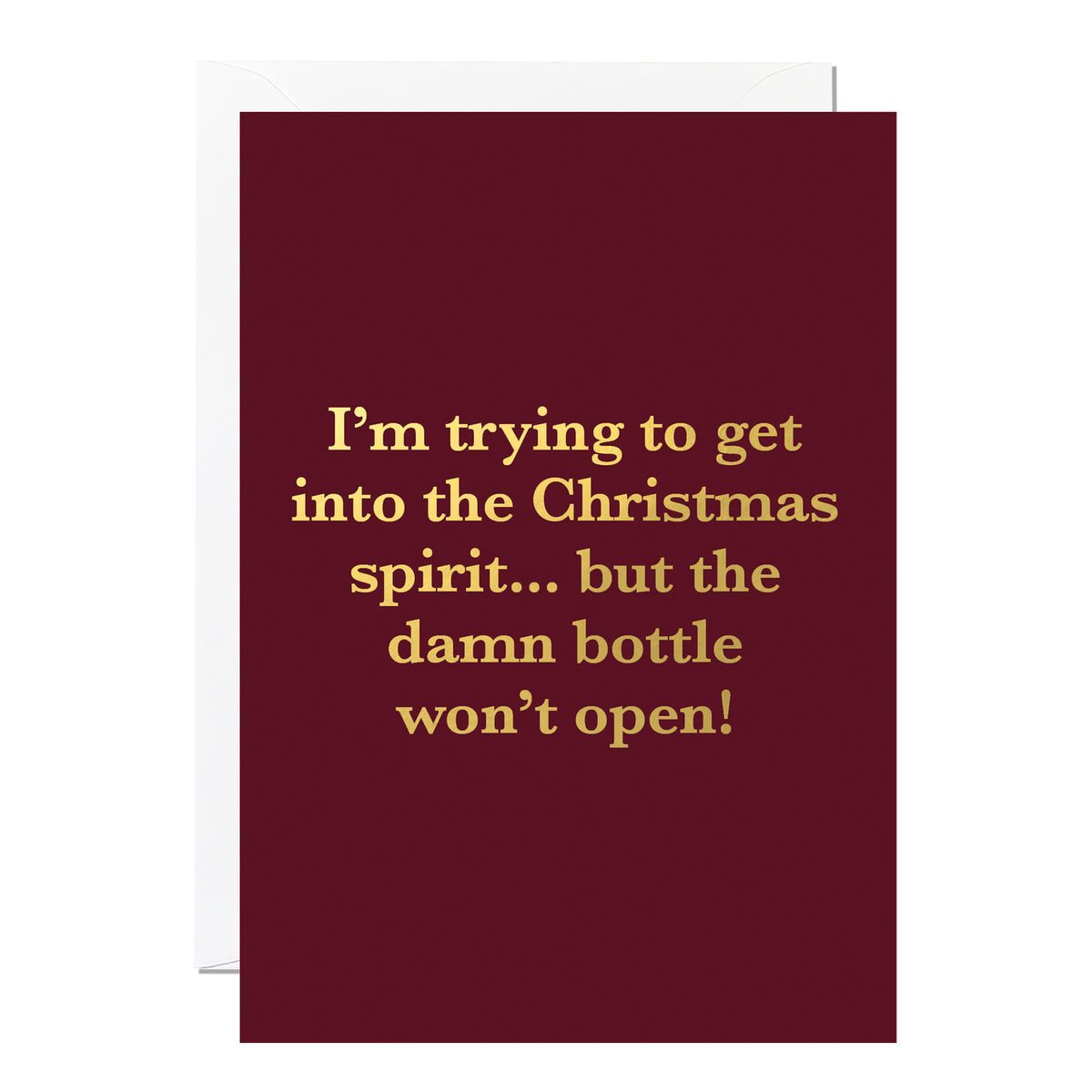 Trying To Get Into The Christmas Spirit Funny Card By Penny Black