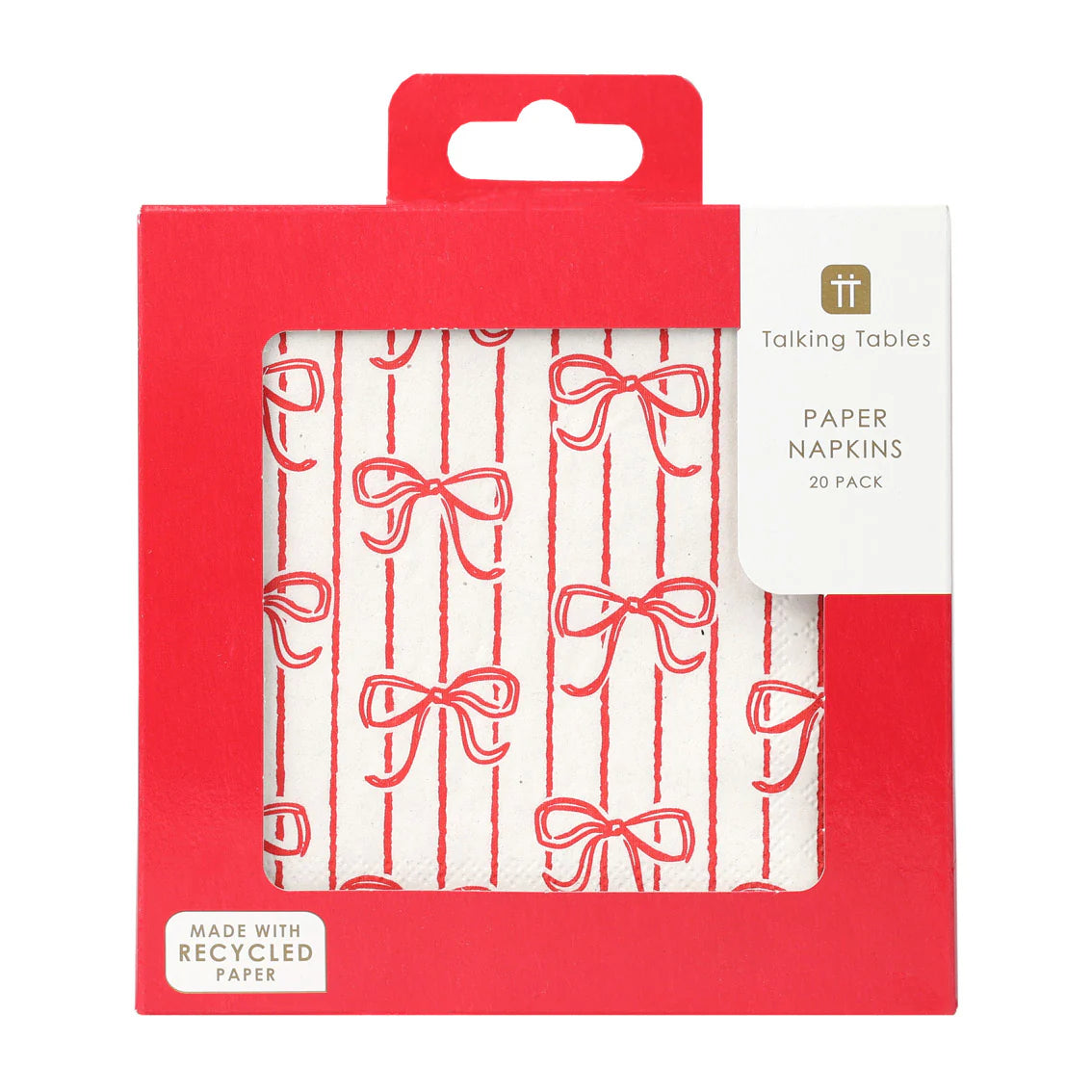 Candy Christmas Bow Paper Napkins 20 Pk By Penny Black