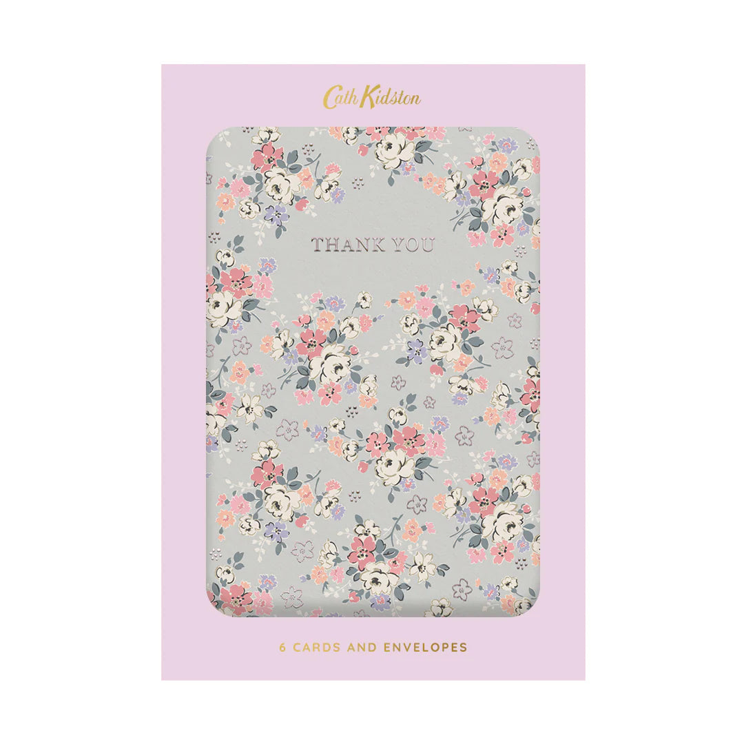 Cath Kidston Clifton Rose Thank You Card 6 Pack By Penny Black