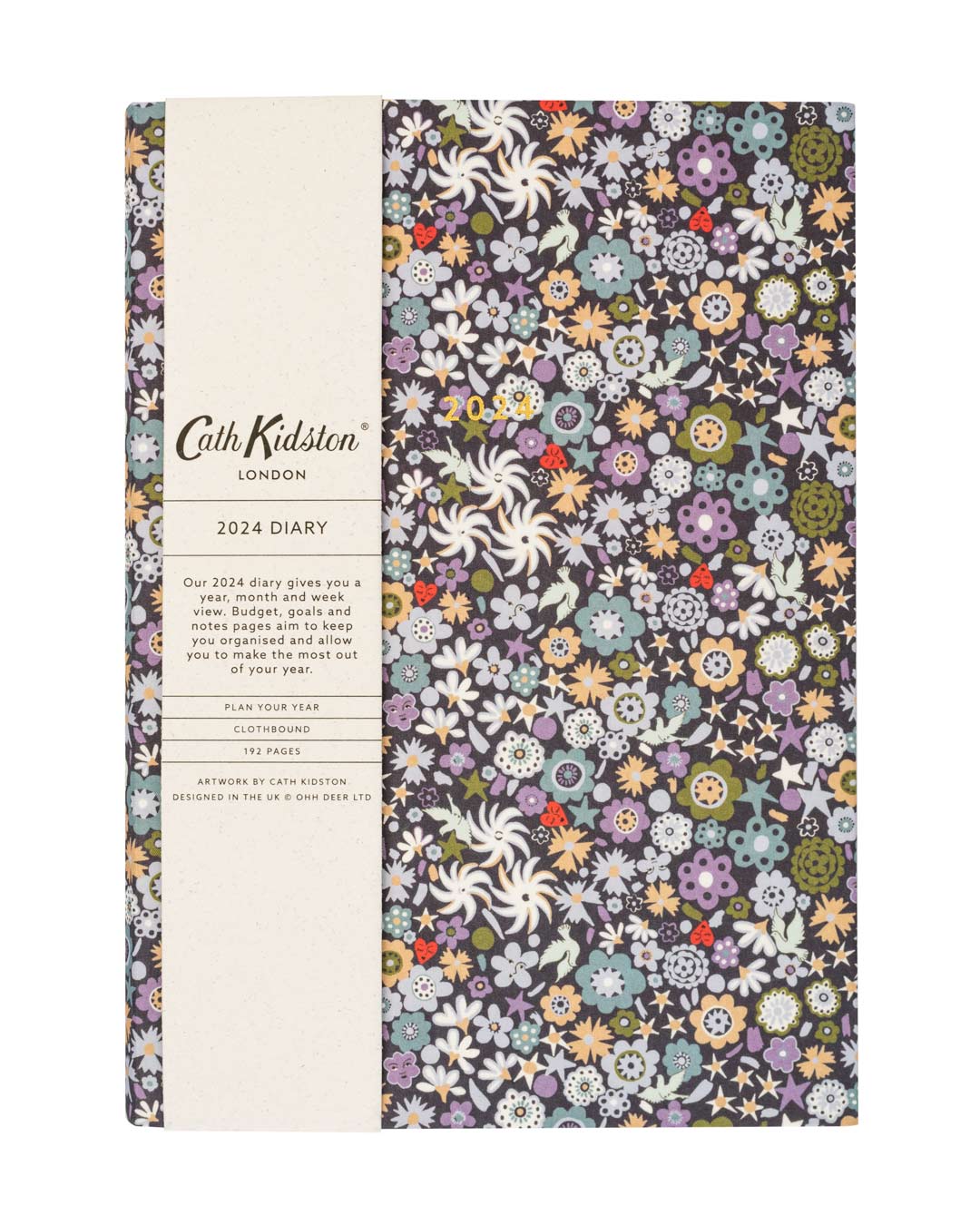 Cath Kidston Artist Ditsy 2025 A5 Diary Penny Black