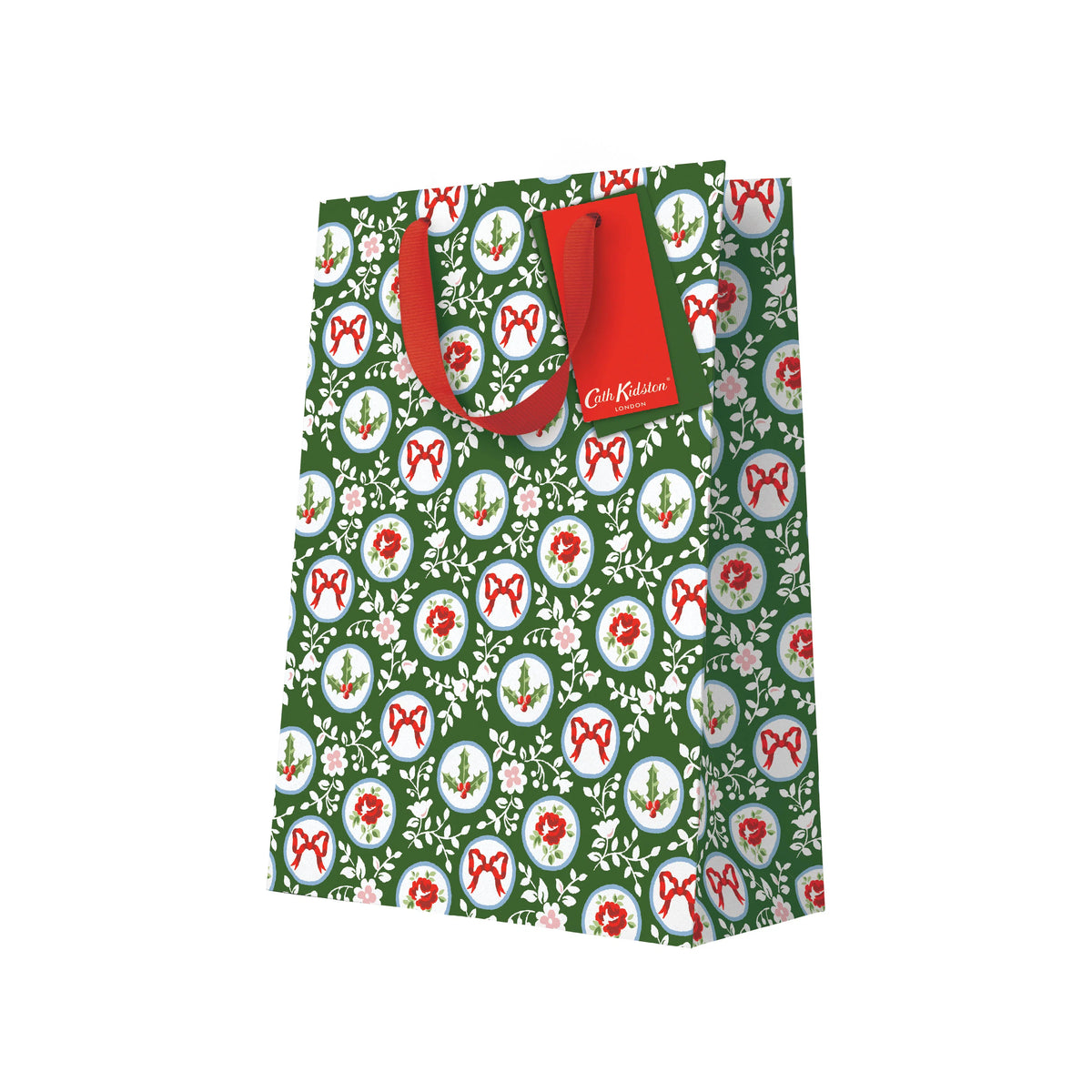 Cath Kidston Holly & Roses Large Christmas Gift Bag By Penny Black