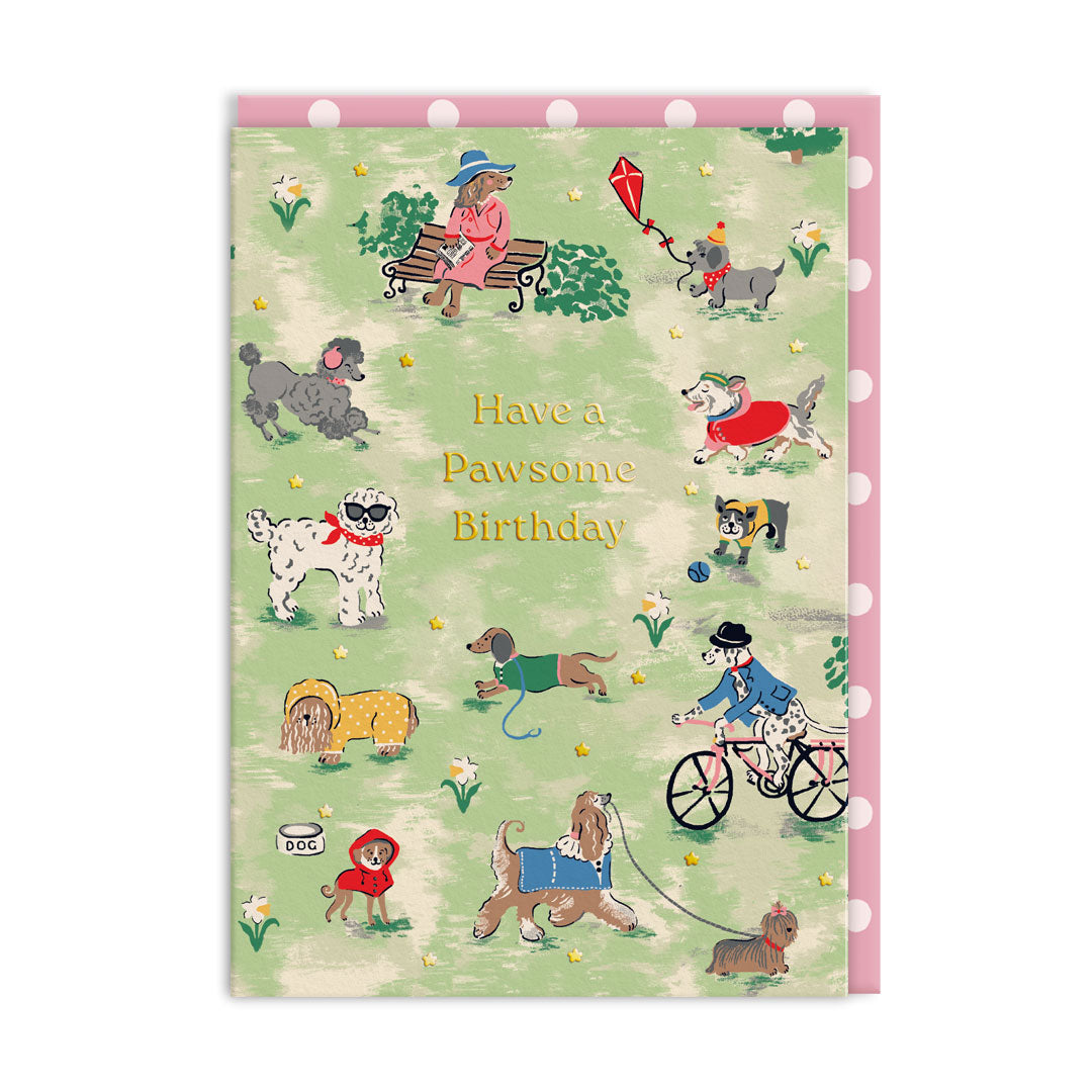 Cath Kidston Park Dogs Pawsome Birthday Card