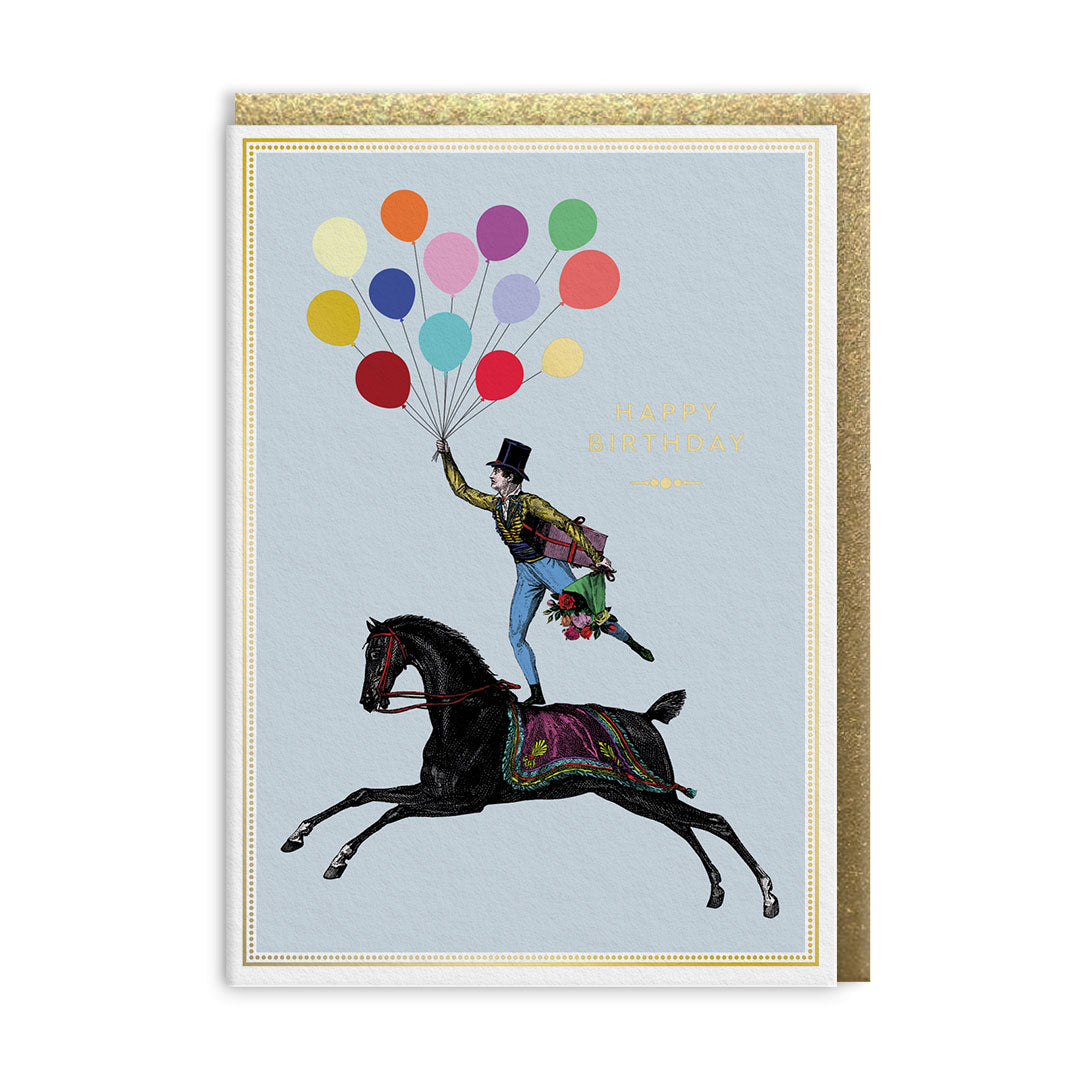 Balloons On Horseback Birthday Card By Penny Black