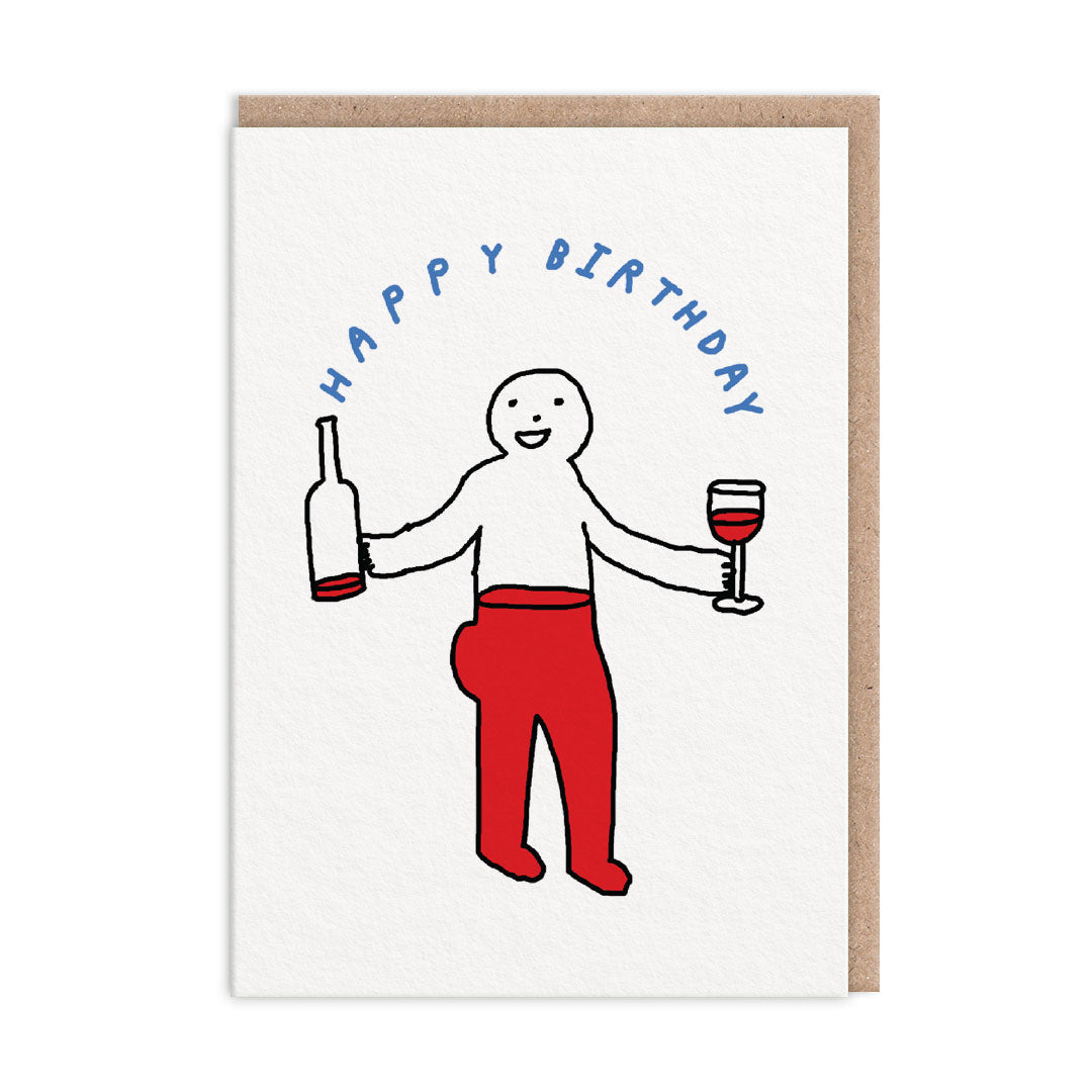 Wine Body Constant Bagel Therapy Birthday Card By Penny Black