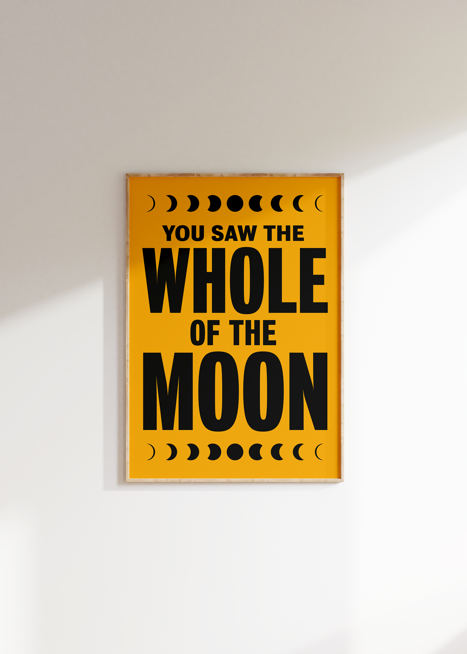Whole Of The Moon Typograhic A4 Art Print By Penny Black