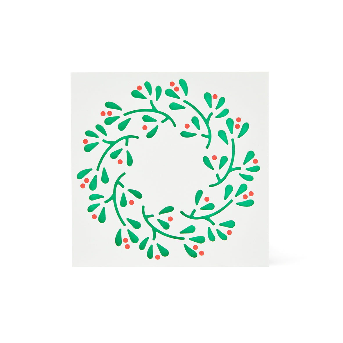Festive Wreath With Berries Cut-Out Card by penny black
