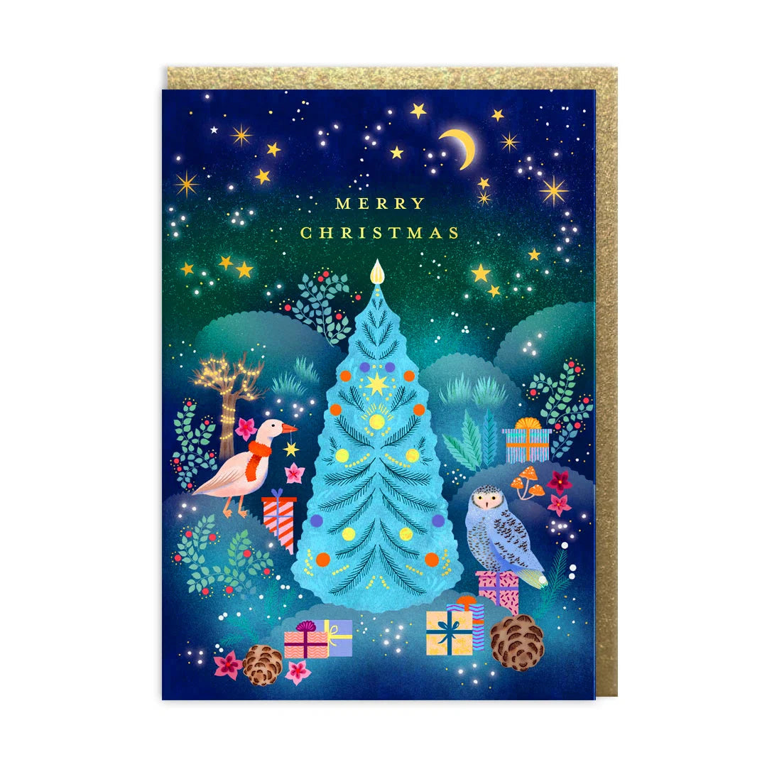 Cecile Metzger Spirit Burst Tree Christmas Card By Penny Black