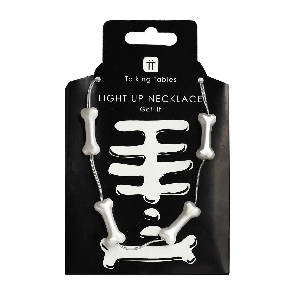 Calamity Coco Bone Light Up LED Halloween Necklace By Penny Black