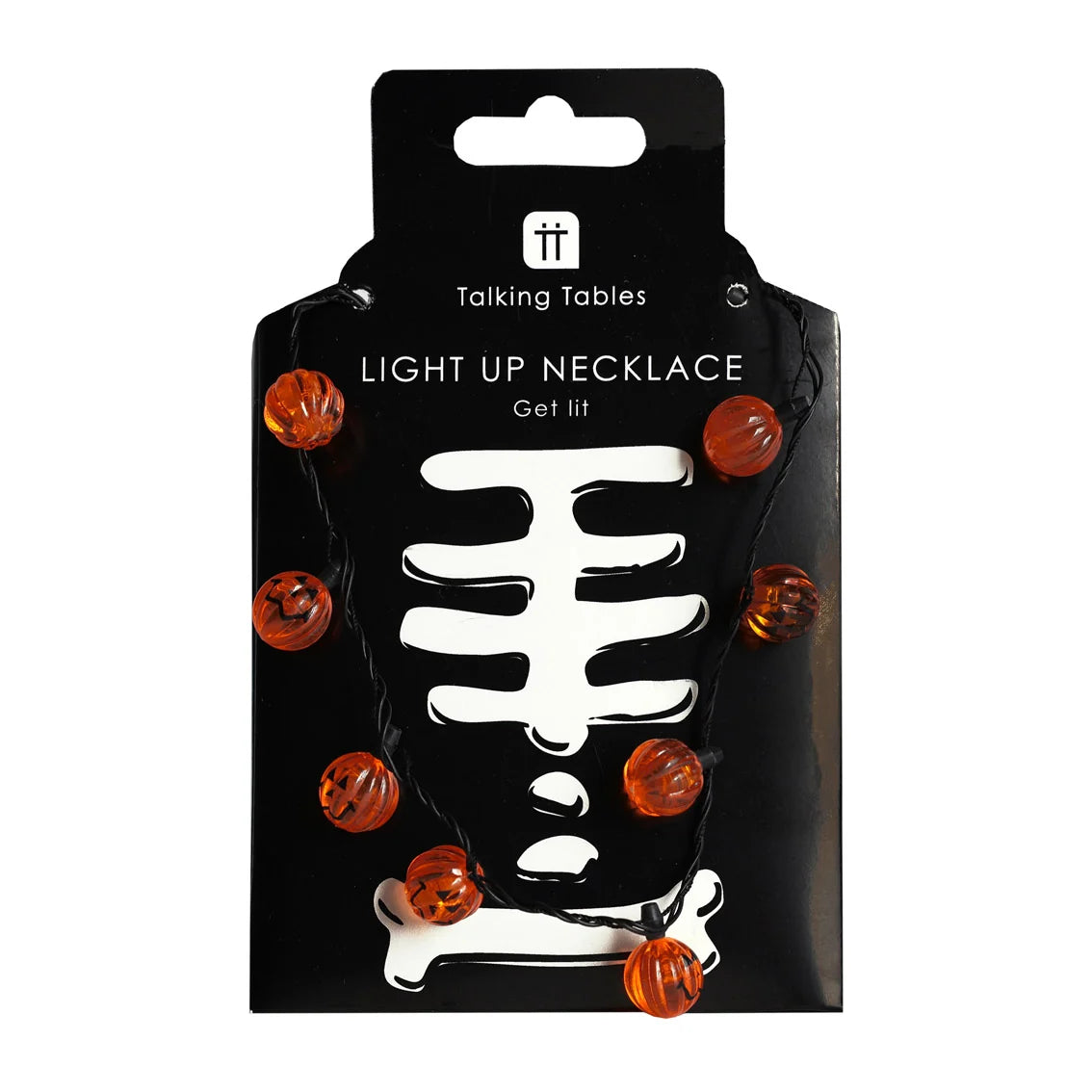 Calamity Coco Pumpkin Light Up LED Halloween Necklace By Penny Black