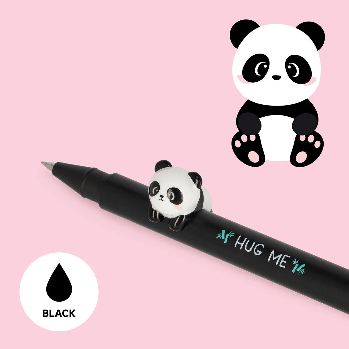 Legami Lovely Friends Cute Animal Gel Pen by penny black - panda hug me close up