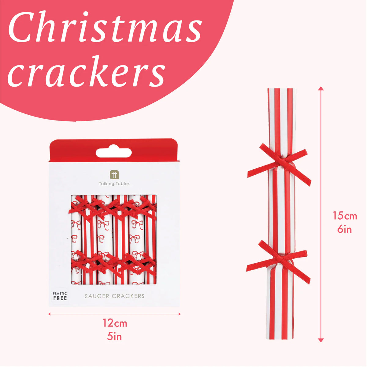 Candy Christmas Saucer Crackers 8 Pk By Penny Black
