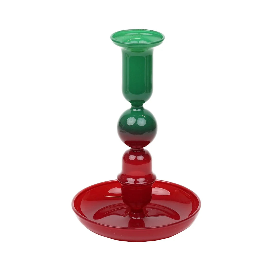 Red & Green Ombre Glass Candle Holder By Penny Black