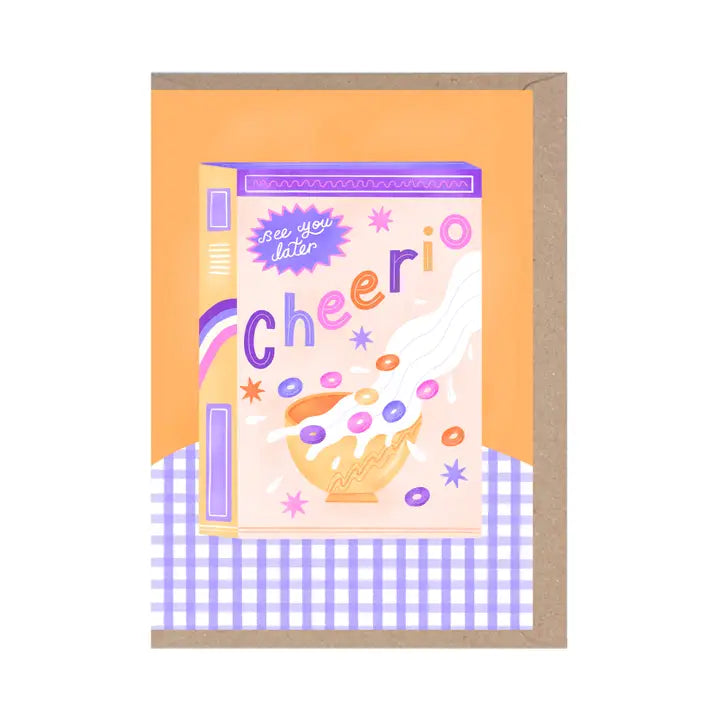 Cheerio Breakfast Leaving Card by penny black