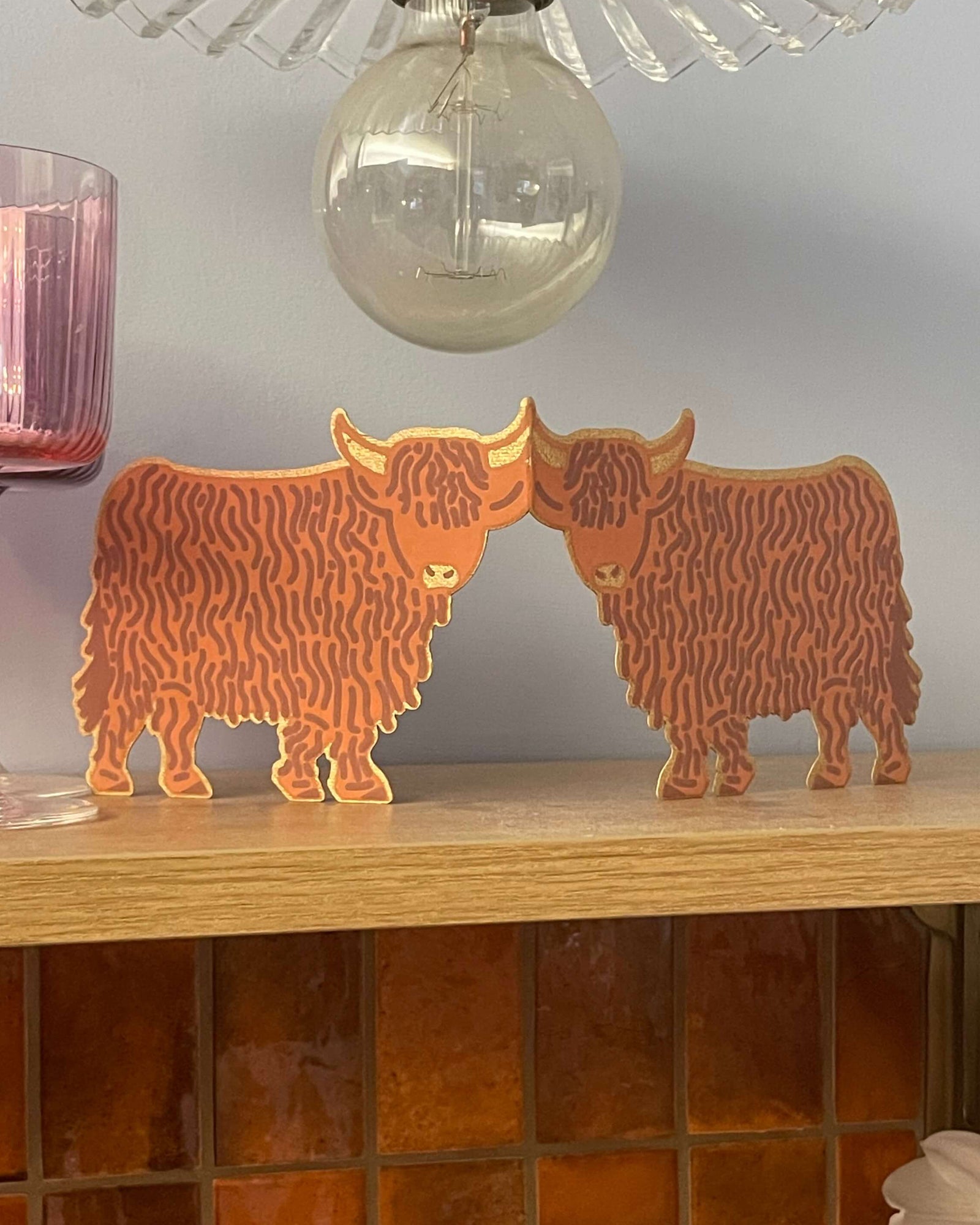Highland Coo Fold Out Screen Printed Card By Penny Black
