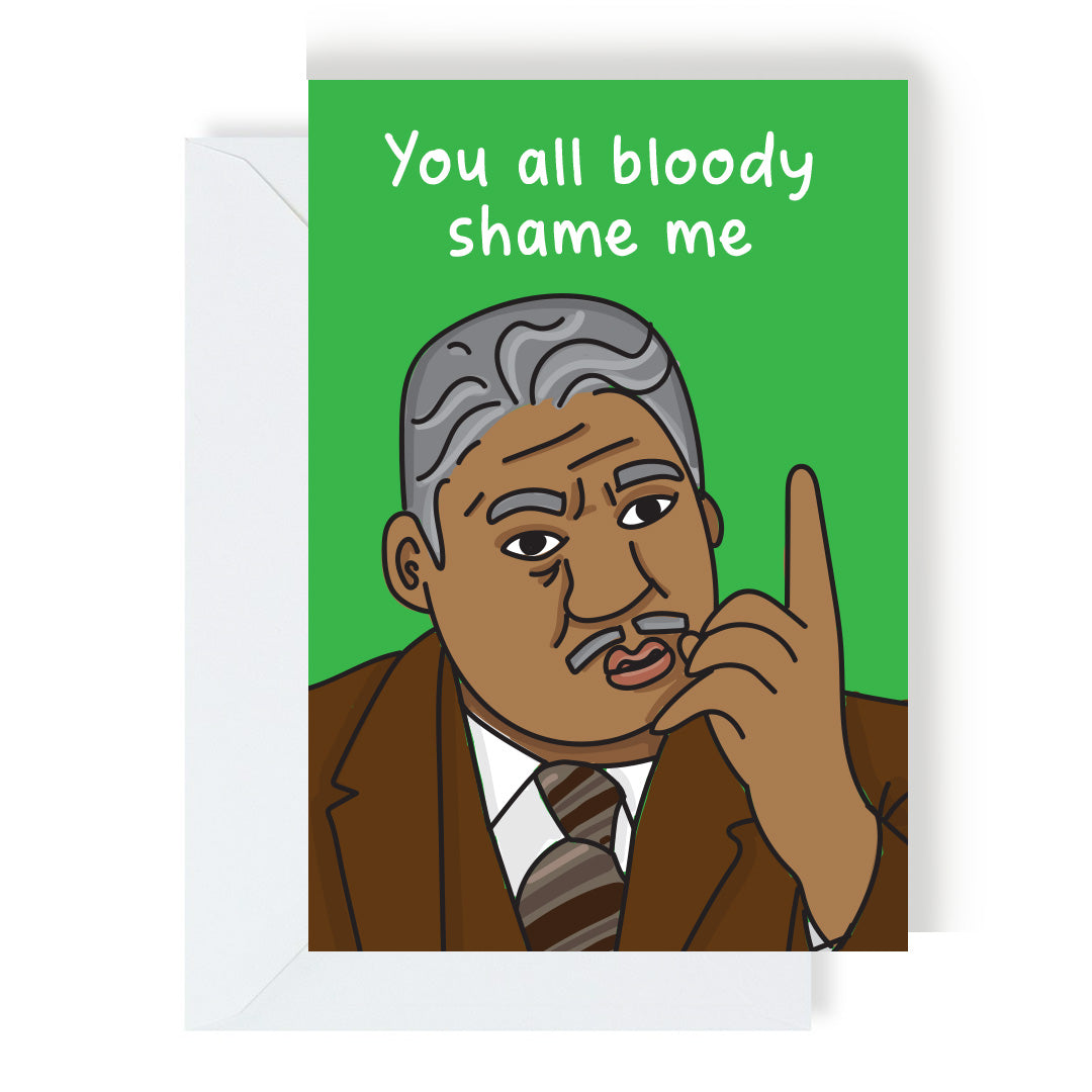 You All Bloody Shame Me Father's Day Card by penny black