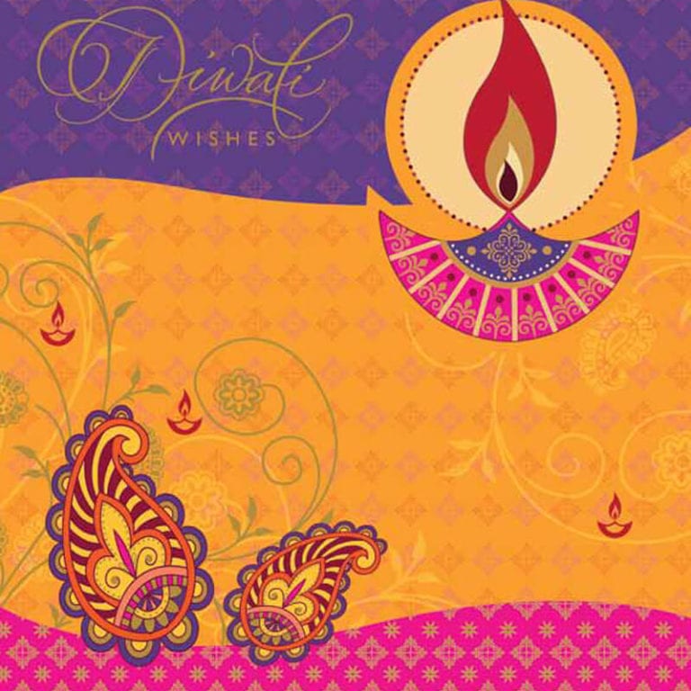 Glitter Diwali Wishes Card