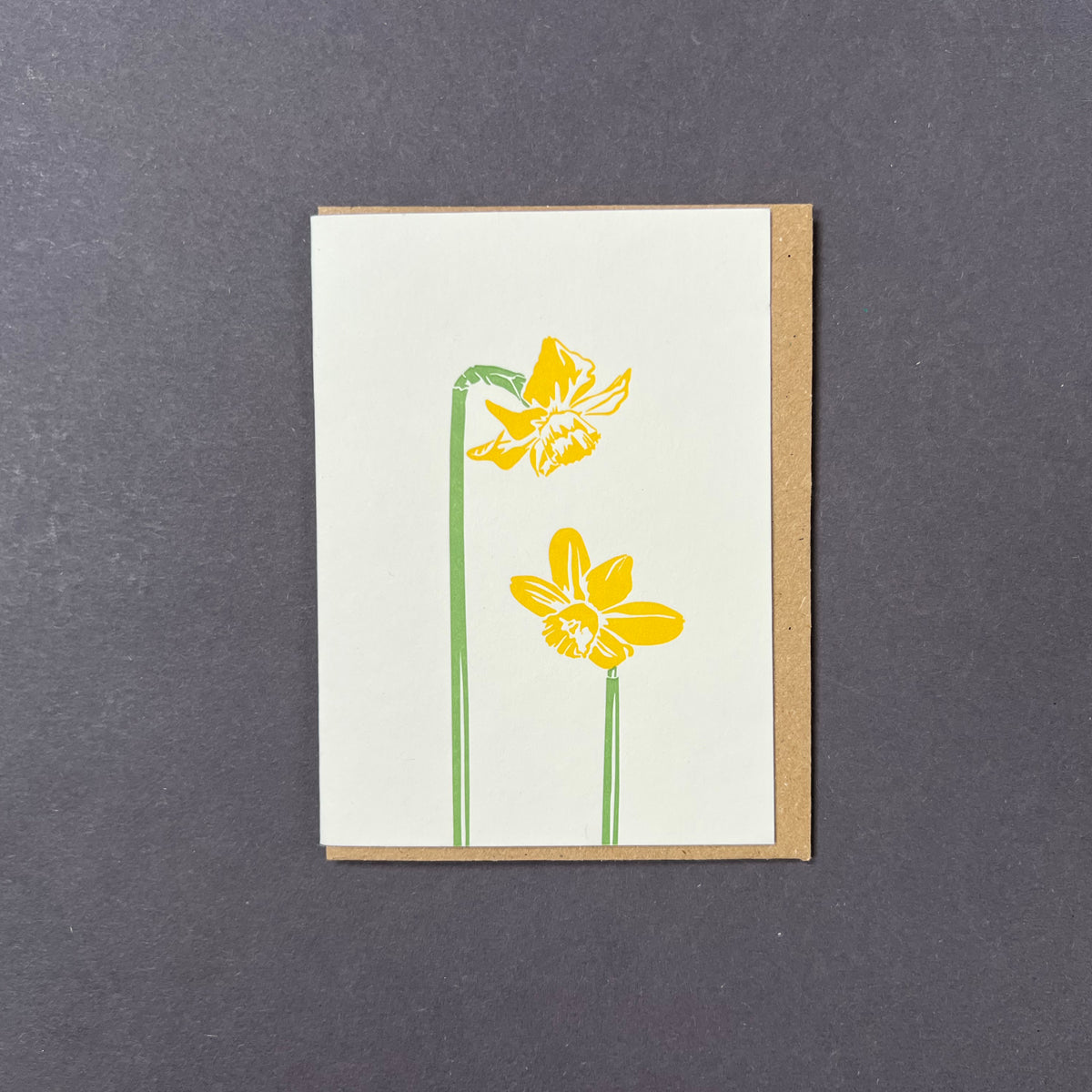 Flora Daffodils Little Letterpress Notecard