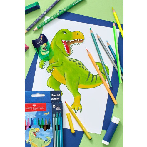 Faber Castell Dinosaur Pencil & Eraser Set By Penny Black
