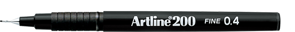 Artline 200 Fineliner Pen 0.4mm By Penny Black
