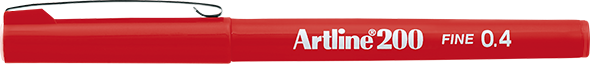 Artline 200 Fineliner Pen 0.4mm By Penny Black