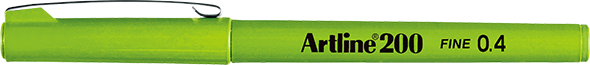 Artline 200 Fineliner Pen 0.4mm By Penny Black