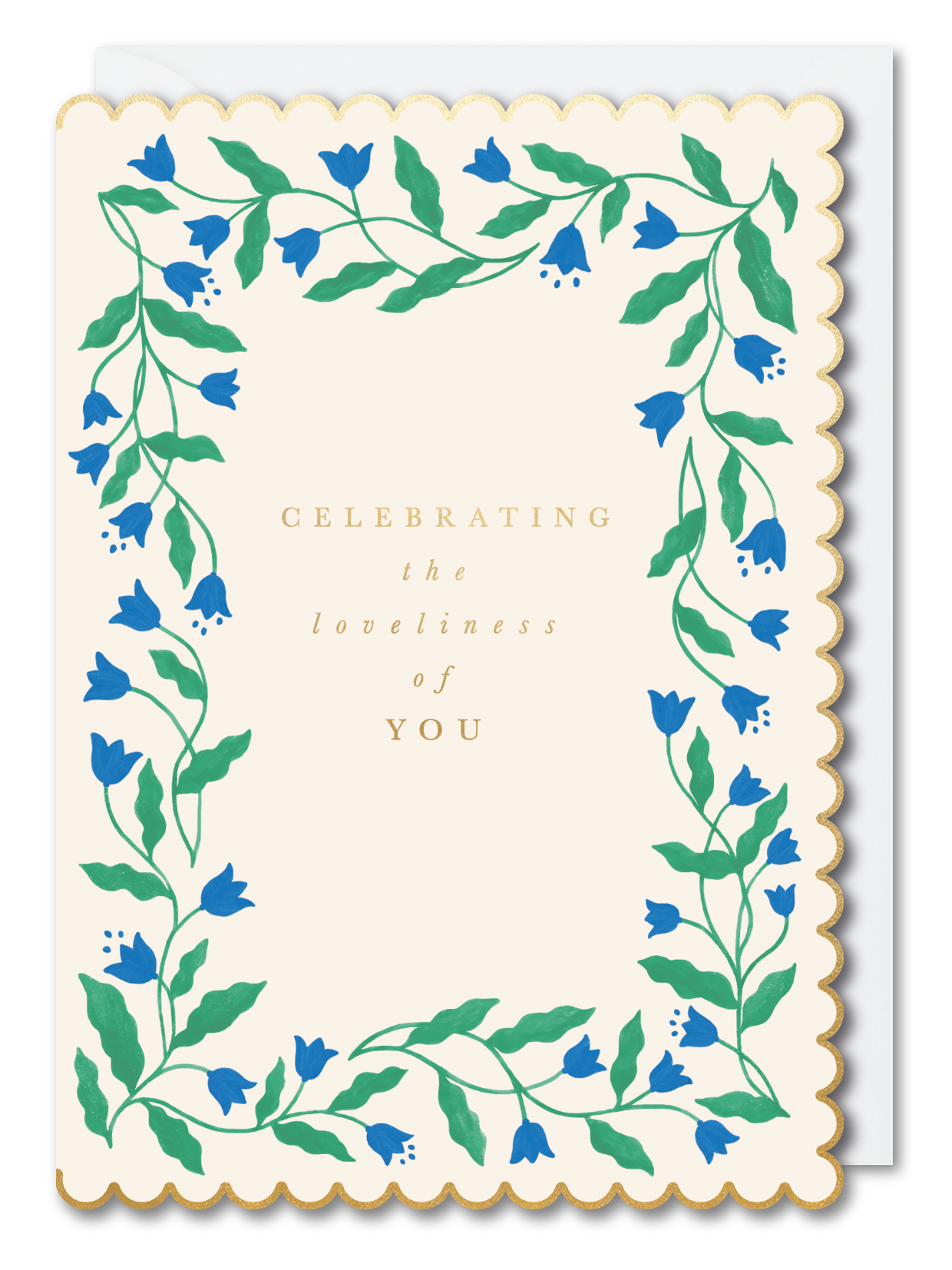 Loveliness of You Bluebells Scalloped Card by penny black