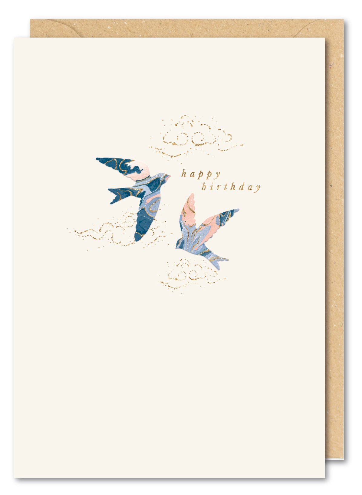 Marbled Swallows Birthday Card by penny black