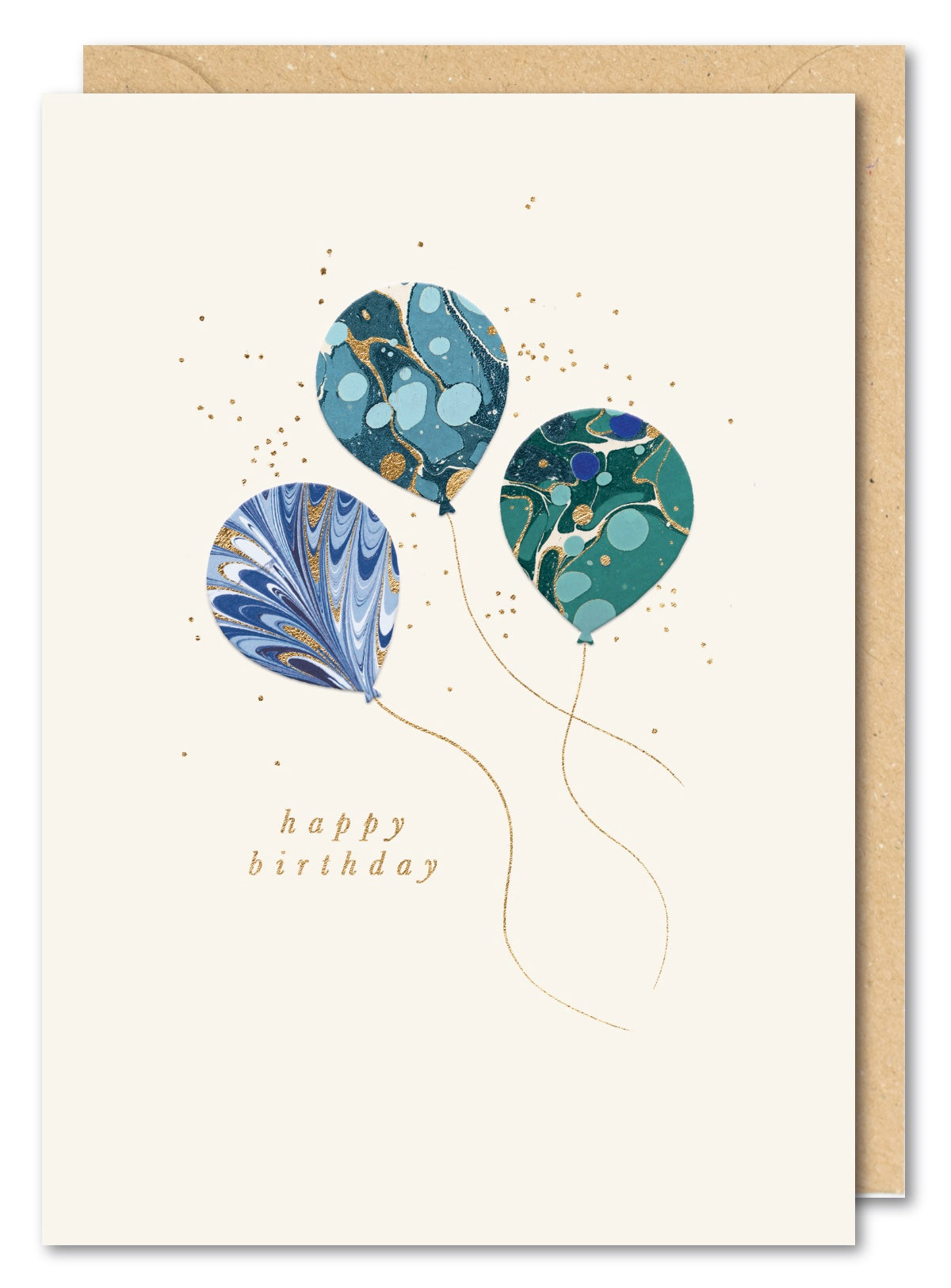 Marbled Balloons Birthday Card by penny black