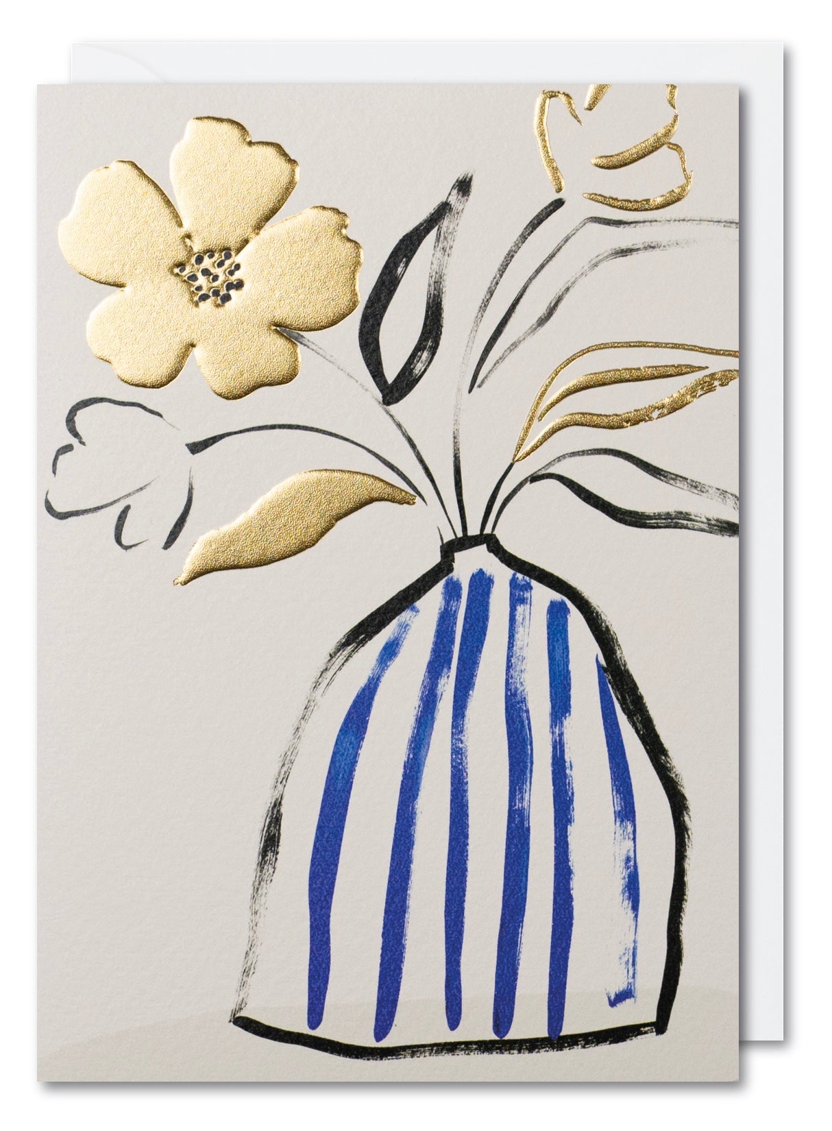 Vase Painted Contour Art Card by penny black
