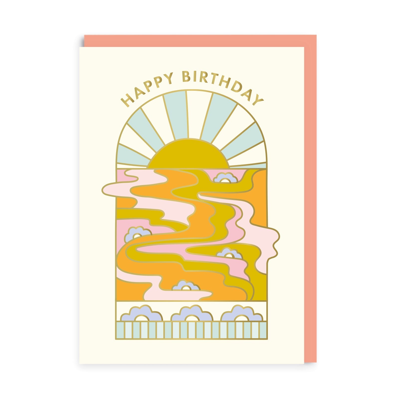 Marbled Sunrise Retro Birthday Card By Penny Black