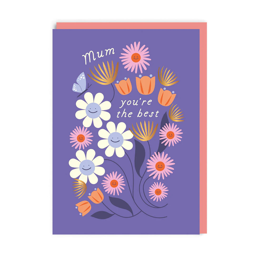 You're The Best Flower Faces Mother's Day Card by penny black