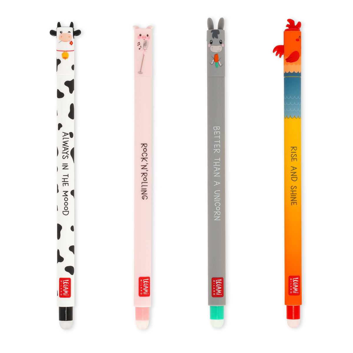Farm Sweet Farm Erasable Gel Pen Set - 4 Pack