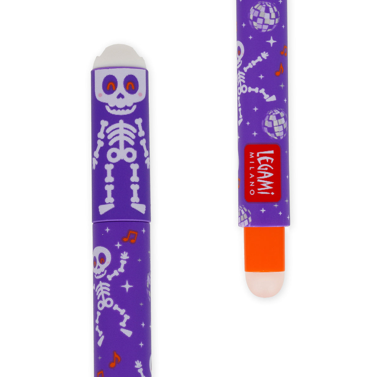 Boo Crew Erasable Gel Pens - Limited Edition Halloween 3 Pack - showing skeleton design