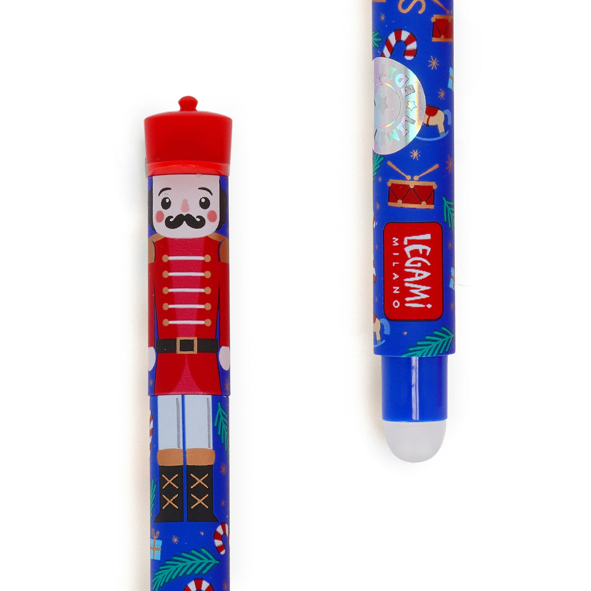 Nutcracker Erasable Gel Pens - Limited Edition Christmas 3 Pack showing nutcracker design
