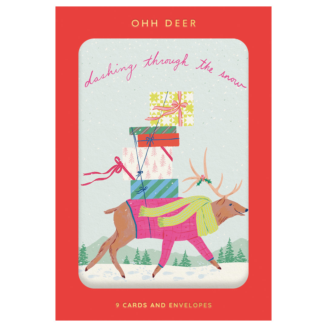 Colourful Critters Emily Taylor Christmas Card Set 9 Pack in packaging By Penny Black