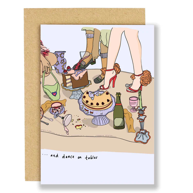 Dance on Tables Birthday Card