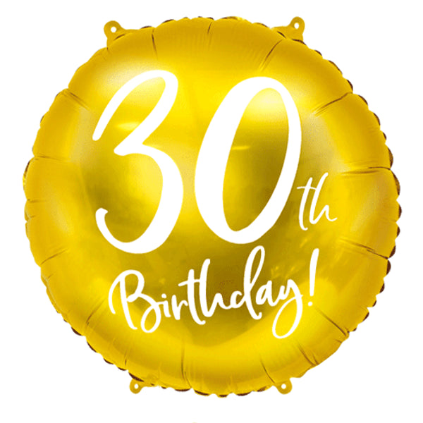 30th Birthday Script Gold Foil 18&quot; Balloon by penny black