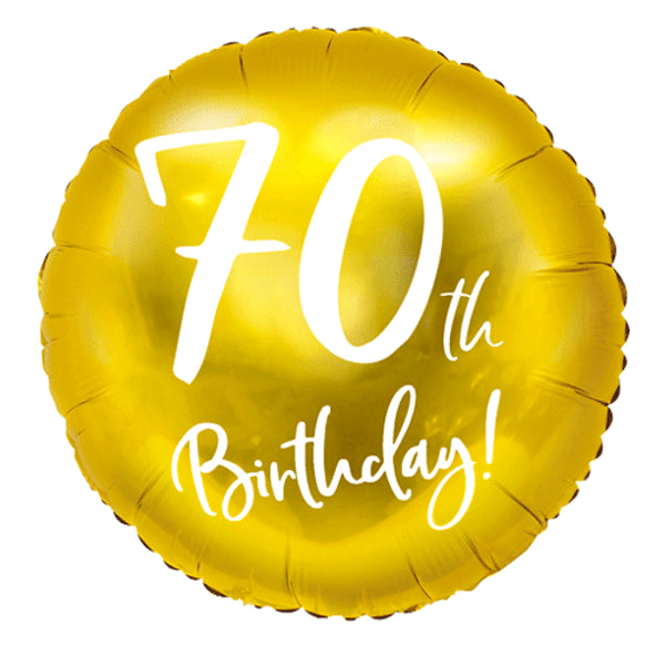 70th Birthday Script Gold Foil 18&quot; Balloon by penny black