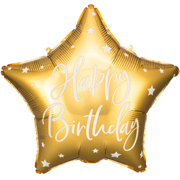 Gold Star Birthday 16&quot; Foil Balloon by penny black